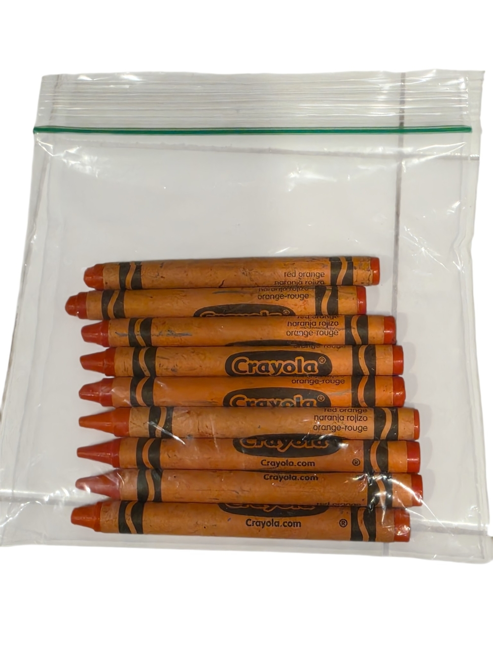 Lot of 9 Retired Crayola Red Orange Crayons Rare Vintage Replacement Color